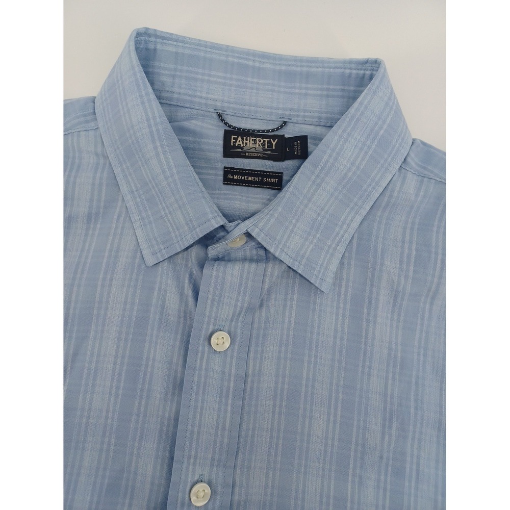 Faherty Reserve Mens Large Long Sleeve The Movement Button-Down Shirt